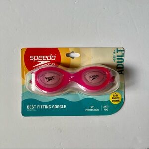 Speedo Pink Swim Goggles Adult Boomerang UV Protection Anti-Fog EasyStraps Pink